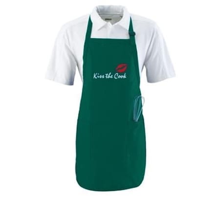 Augusta 4350A Full Length Apron With Pockets - Dark Green; All